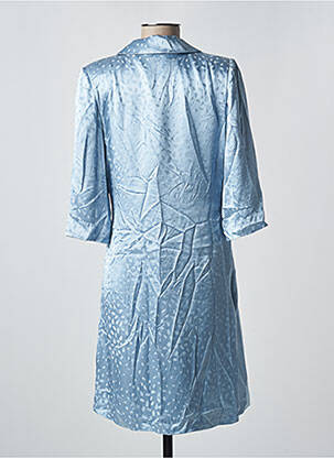 Robe courte manches 3/4 manches 3/4 bleu MD'M femme