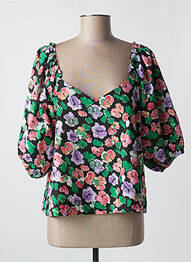 Blouse manches courtes manches courtes noir GRACE & MILA femme