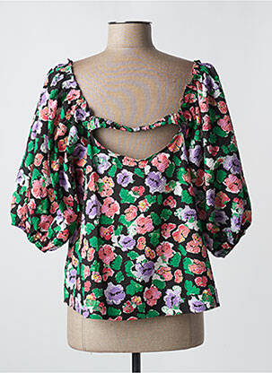 Blouse manches courtes manches courtes noir GRACE & MILA femme
