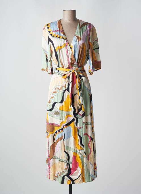 Robe longue manches courtes manches courtes beige MOS MOSH femme