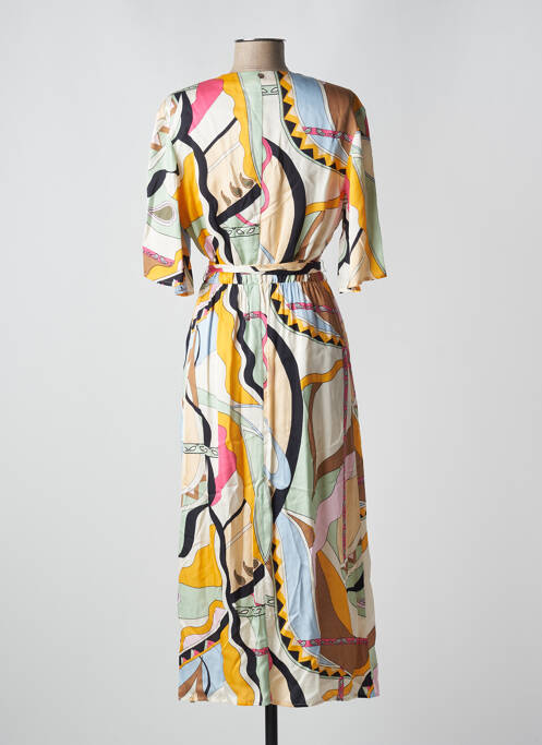 Robe longue manches courtes manches courtes beige MOS MOSH femme