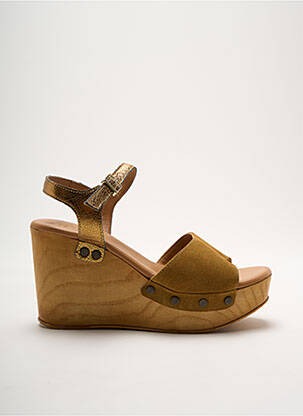 Sandales/nu pieds talon compensé talon de 7 à 9cm vert SMS femme
