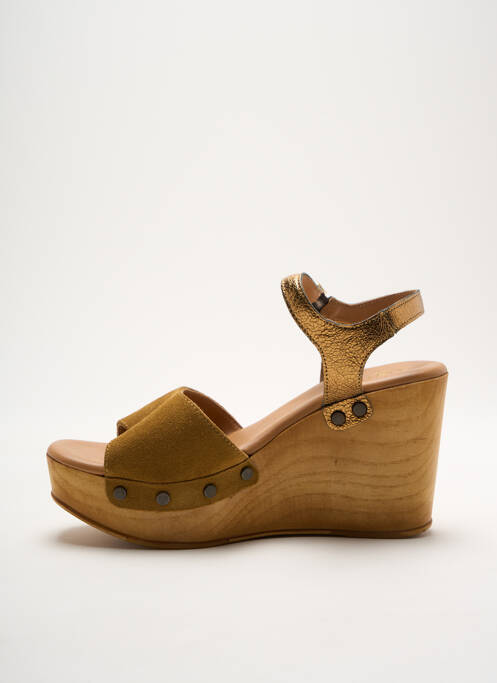 Sandales/nu pieds talon compensé talon de 7 à 9cm vert SMS femme