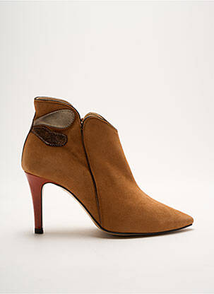 Bottines/boots nubuck talon de 7 à 9cm orange CRÉATIS femme