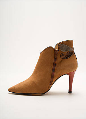 Bottines/boots nubuck talon de 7 à 9cm orange CRÉATIS femme