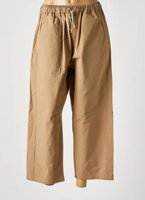 Pantalon 7/8 marron GIOYA & CO pour femme