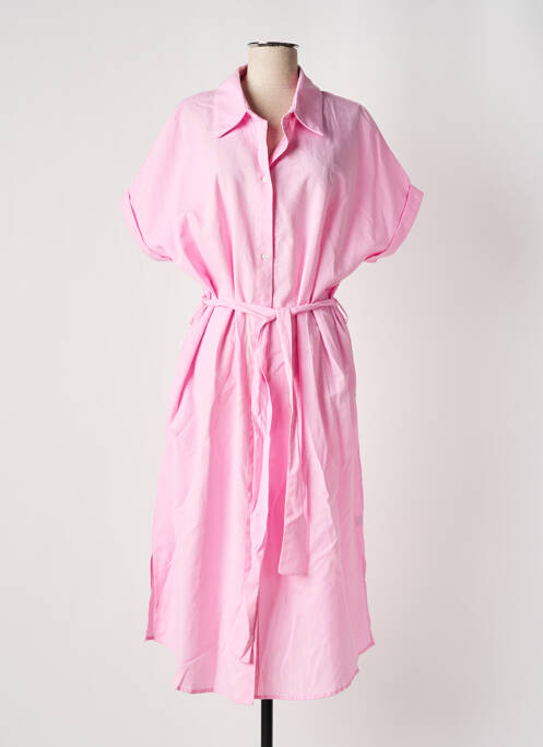 Robe mi-longue rose NOUGAT pour femme