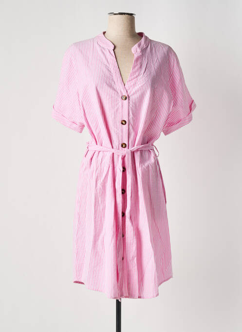 Robe mi-longue rose NOUGAT pour femme