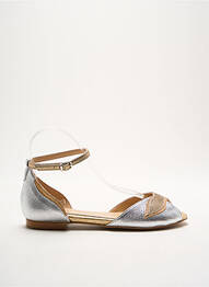 Sandales/nu pieds chiquet talon plat jusqu'à 3cm or CRÉATIS femme