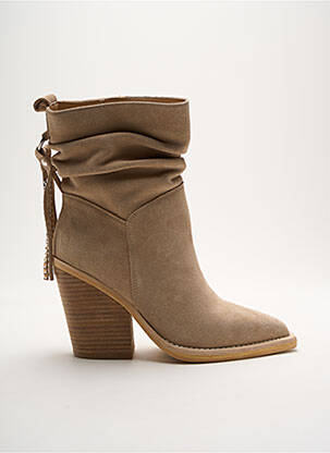 Bottines/boots bout pointu talon de 7 à 9cm beige ALMA EN PENA femme