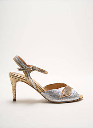 Sandales/nu pieds matière lisse talon de 4 à 6cm or CRÉATIS femme