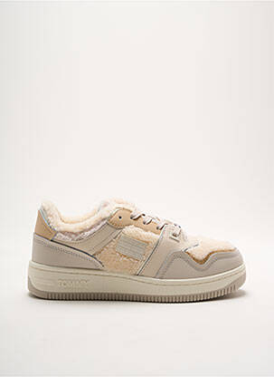 Baskets talon plat jusqu'à 3cm beige TOMMY HILFIGER femme