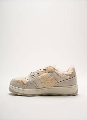 Baskets talon plat jusqu'à 3cm beige TOMMY HILFIGER femme