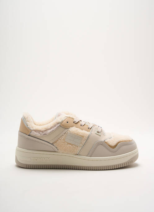 Baskets talon plat jusqu'à 3cm beige TOMMY HILFIGER femme