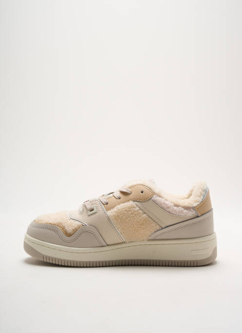 Baskets talon plat jusqu'à 3cm beige TOMMY HILFIGER femme