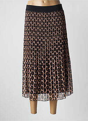 Jupe mi-longue marron SIGNE NATURE femme