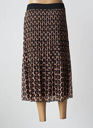 Jupe mi-longue marron SIGNE NATURE femme