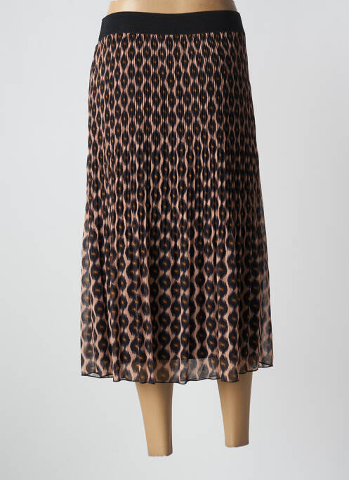 Jupe mi-longue marron SIGNE NATURE pour femme