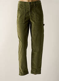 Pantalon droit stretch taille haute vert PAKO LITTO femme