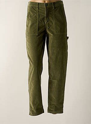 Pantalon droit stretch taille haute vert PAKO LITTO femme