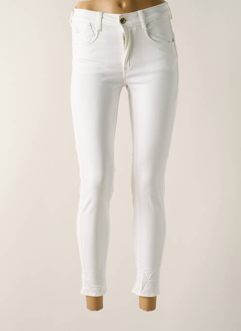 Pantalon slim blanc LE TEMPS DES CERISES pour femme