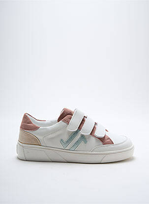 Baskets tissage tissage pailleté talon plat jusqu'à 3cm blanc CL11 femme