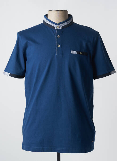 Polo bleu DELAHAYE pour homme