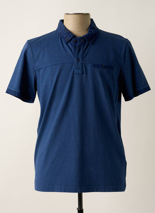 Polo bleu DELAHAYE pour homme