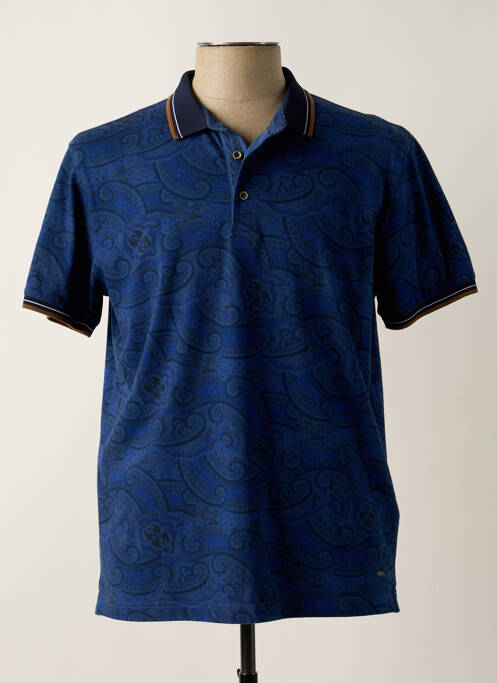 Polo bleu DELAHAYE pour homme