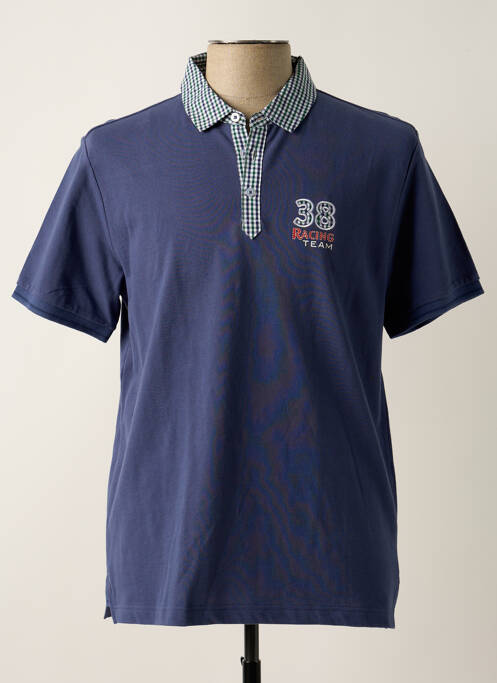 Polo bleu DELAHAYE pour homme