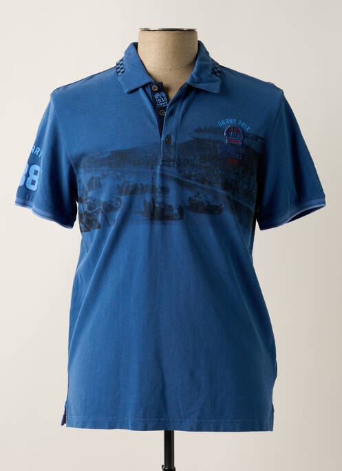 Polo bleu DELAHAYE pour homme