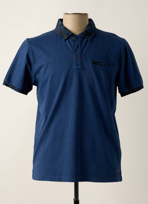 Polo bleu DELAHAYE pour homme