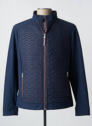 Veste casual coupe droite bleu DELAHAYE homme