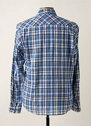 Chemise manches longues manches longues bleu DELAHAYE homme