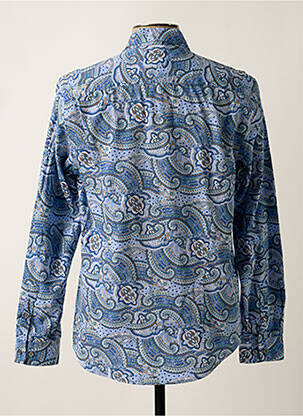 Chemise manches longues manches longues bleu DELAHAYE homme