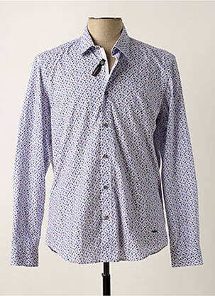 Chemise manches longues imprimé fleurs bleu DELAHAYE homme