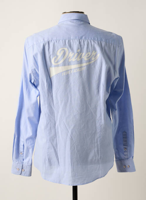 Chemise manches longues bleu DELAHAYE pour homme