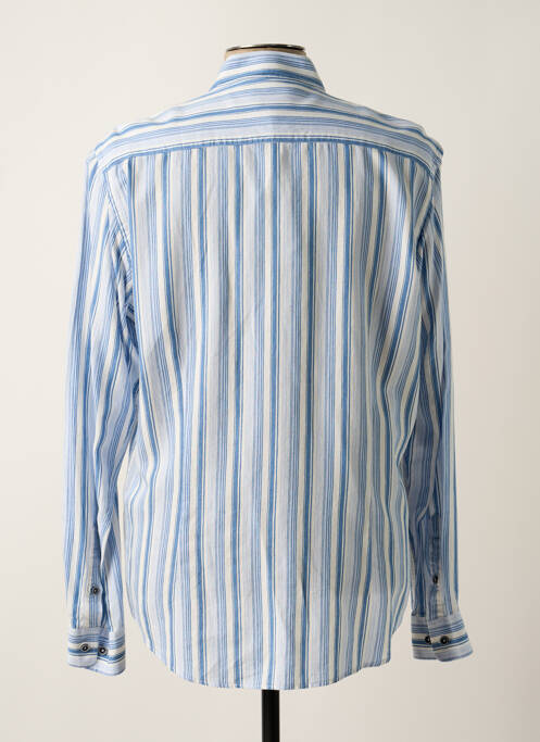 Chemise manches longues bleu DELAHAYE pour homme