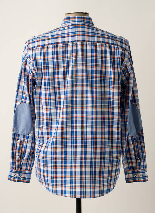 Chemise manches longues bleu DELAHAYE pour homme