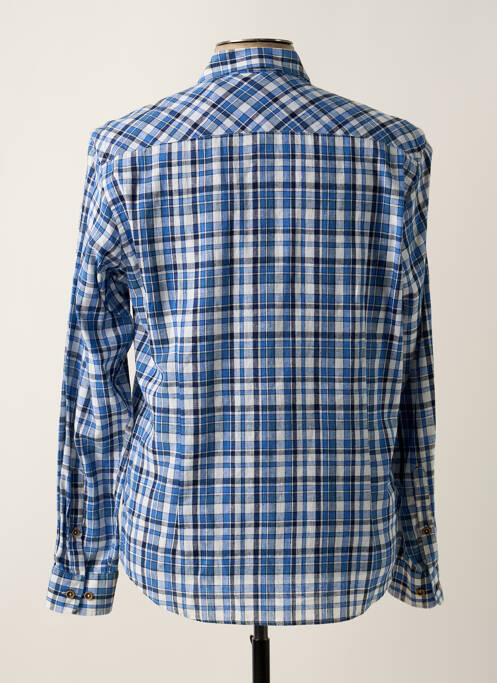 Chemise manches longues bleu DELAHAYE pour homme