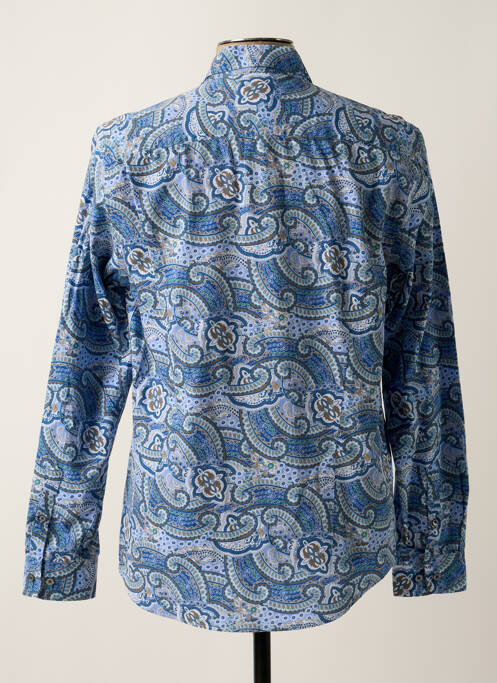 Chemise manches longues bleu DELAHAYE pour homme