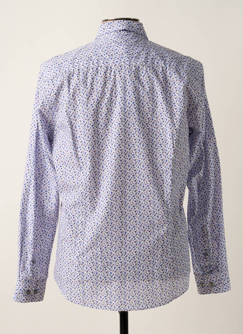 Chemise manches longues bleu DELAHAYE pour homme