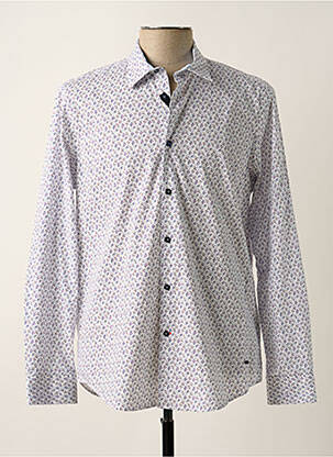 Chemise manches longues manches longues blanc DELAHAYE homme