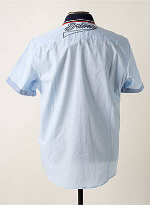Chemise manches courtes imprimé fantaisie bleu DELAHAYE homme