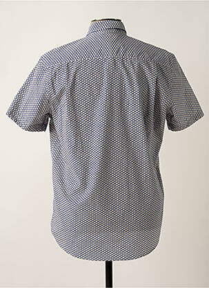 Chemise manches courtes imprimé fantaisie bleu DELAHAYE homme
