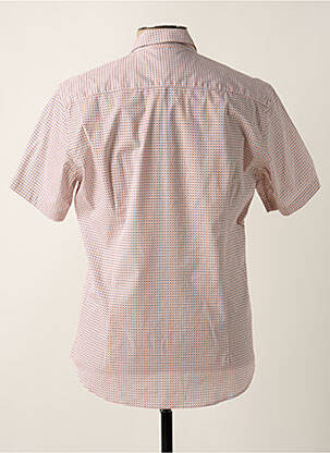 Chemise manches courtes imprimé fantaisie orange DELAHAYE homme