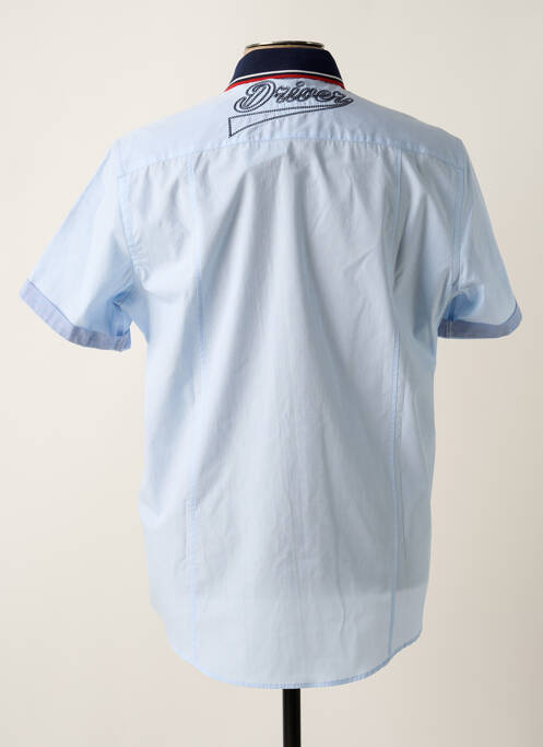 Chemise manches courtes bleu DELAHAYE pour homme