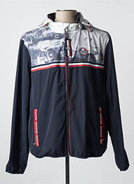 Coupe-vent poches a capuche bleu DELAHAYE homme