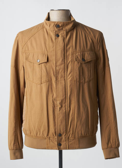 Blouson fermeture zippée sous rabat pressionné beige DELAHAYE homme