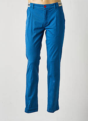 Pantalon chino tissage popeline taille normale bleu clair DELAHAYE homme